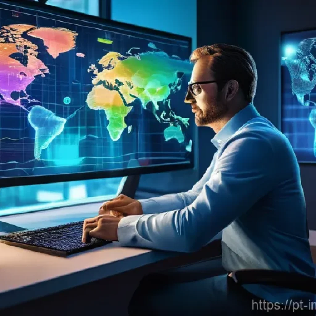 40대의 글로벌 투자 기회 탐색 - **Prompt 1: Global Digital Investment Horizon**
"A sophisticated and dynamic digital art illustr...